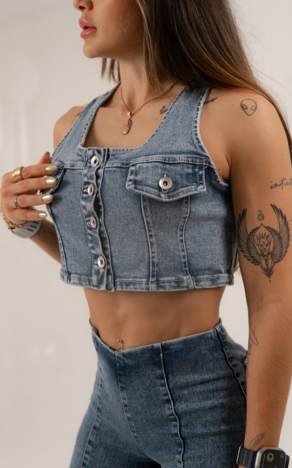 Chaleco de Mujer Monisha Azul