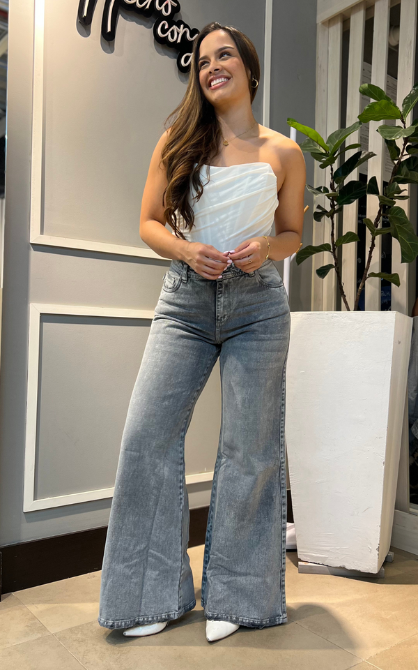Jean Flare Aura Tiro Medio