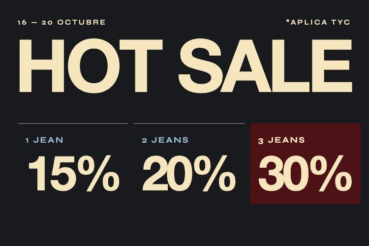 HOT SALE 16 al 20 de octubre - hasta 30% OFF