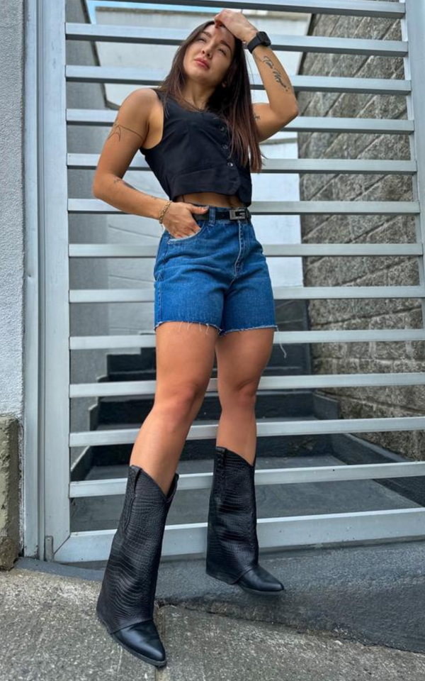 Short Denim Isla Tiro Alto