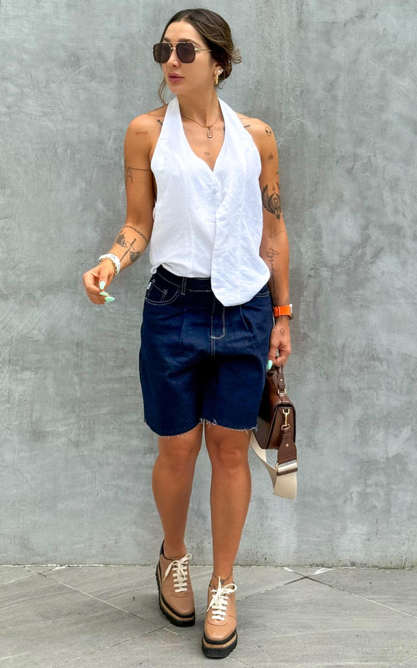 Bermuda Wide Leg Reven Tiro bajo