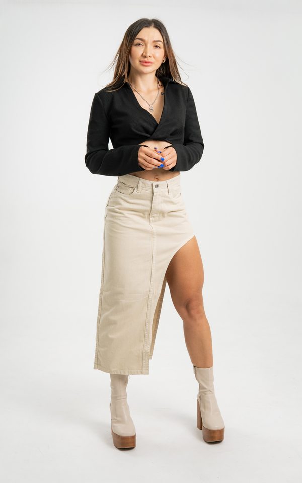 Falda Asimétrica Sand Tela rígida
