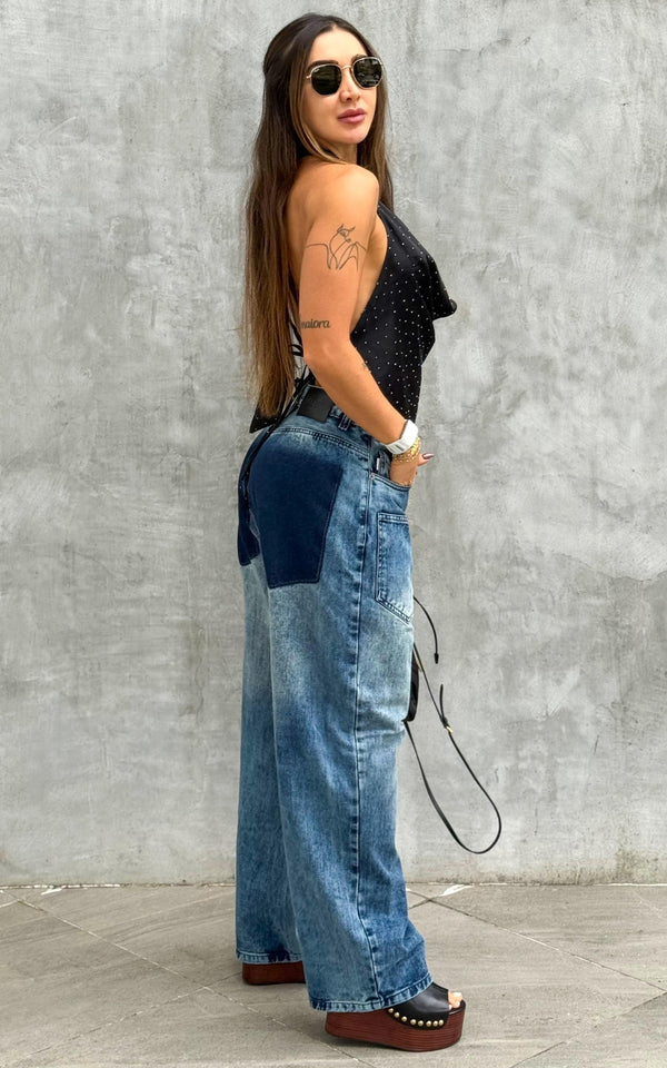 Jean Barrel Stone Tiro Bajo