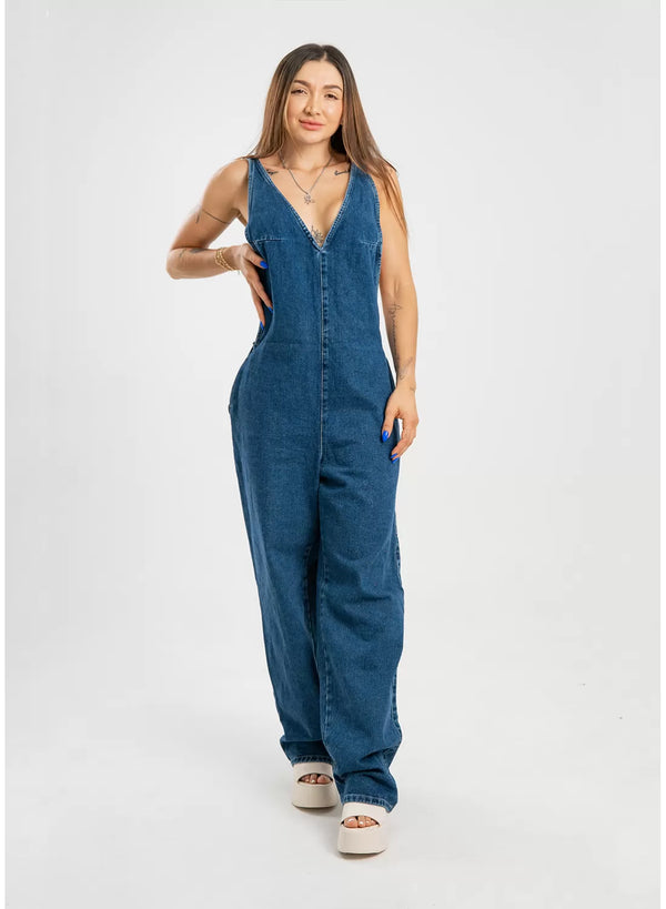 Enterizo Denim de Mujer Liss Tela Rígida