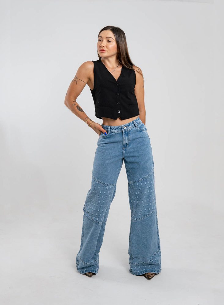 Mom Flare Jeans Gap Tela Rígida